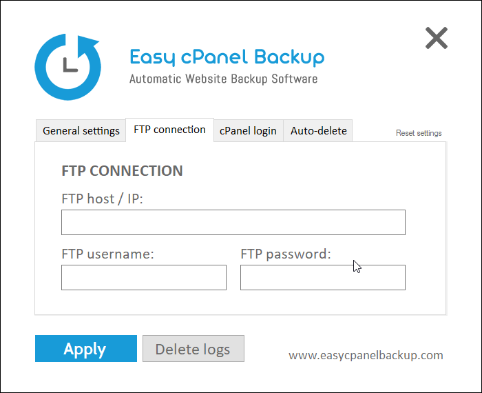 Easy cPanel Backup FTP